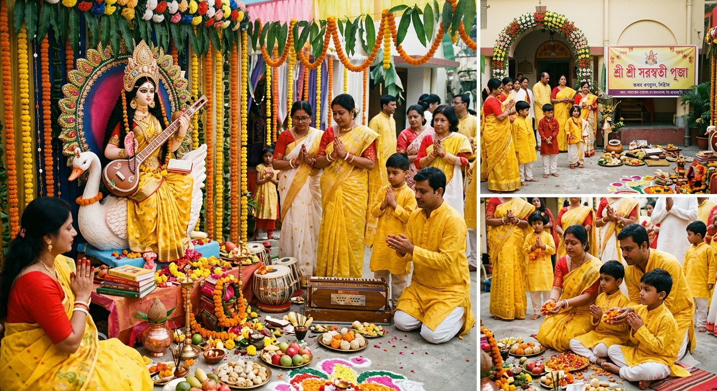 Home Saraswati Puja Festival